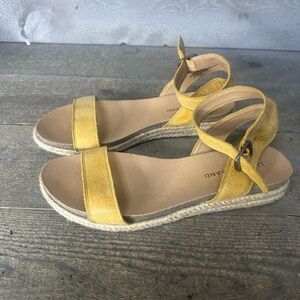 Lucky Brand Womens LK-Garston Brown Ochre Leather Gladiator Sandals Size US 8 M